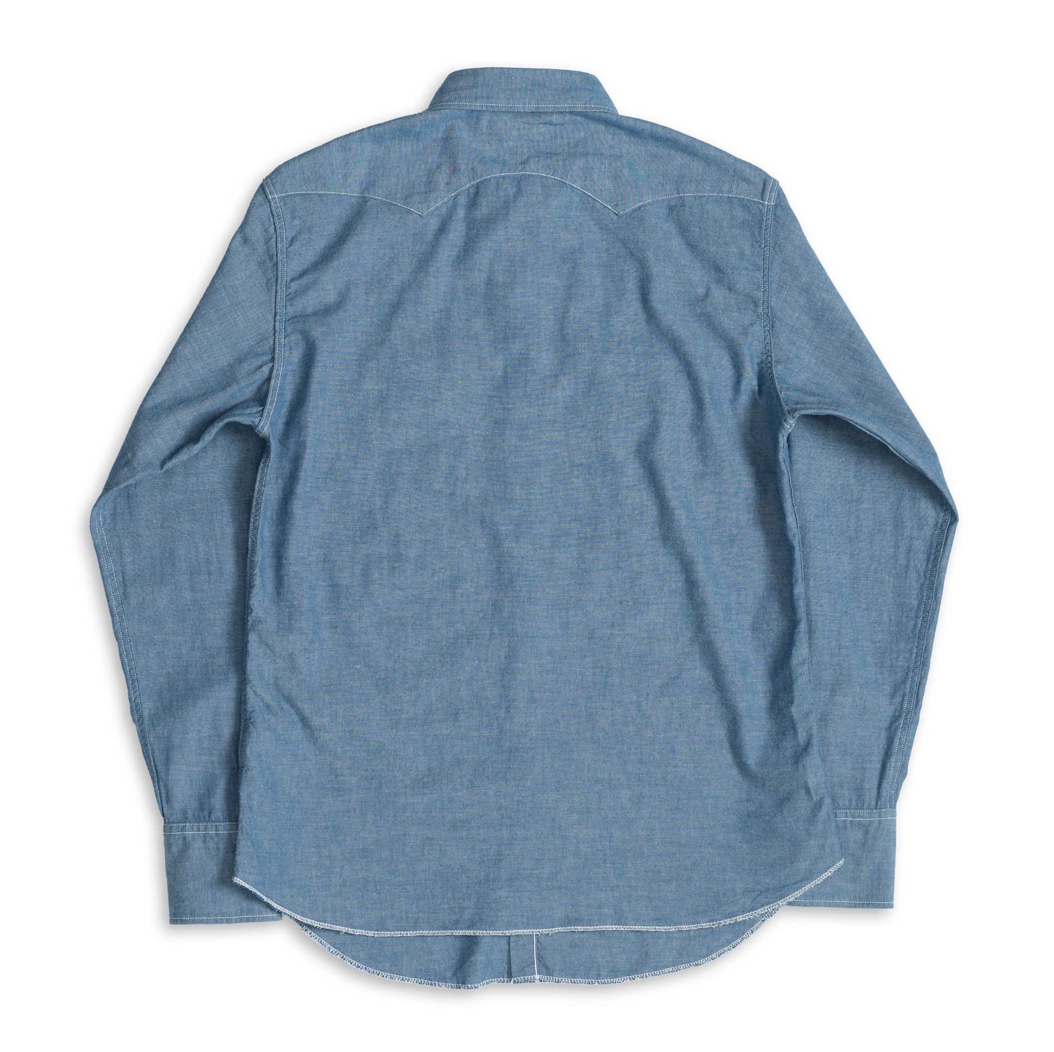 Jelado X Clutch Cafe Vaquero Chambray Western Shirt Indigo-Shirts-Clutch Cafe