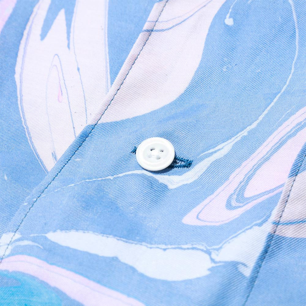 KUON S/S Suminagashi Camp Collar Shirt-Shirt-Clutch Cafe