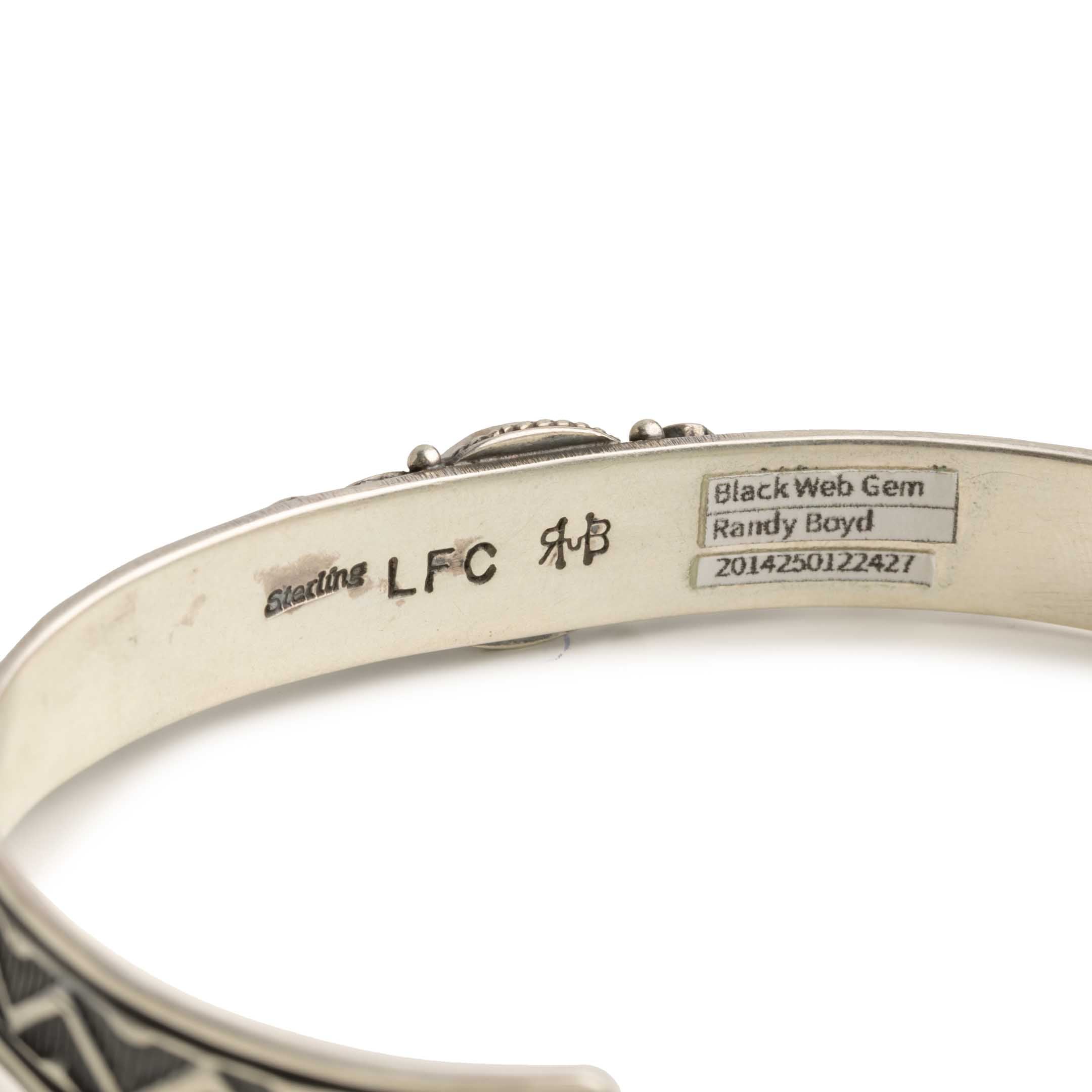 LFC Black Web Gem Bangle Randy Boyd-Bangle-Clutch Cafe