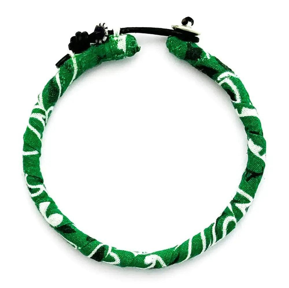 Mikia Bandana Bracelet Green-Bracelet-Clutch Cafe