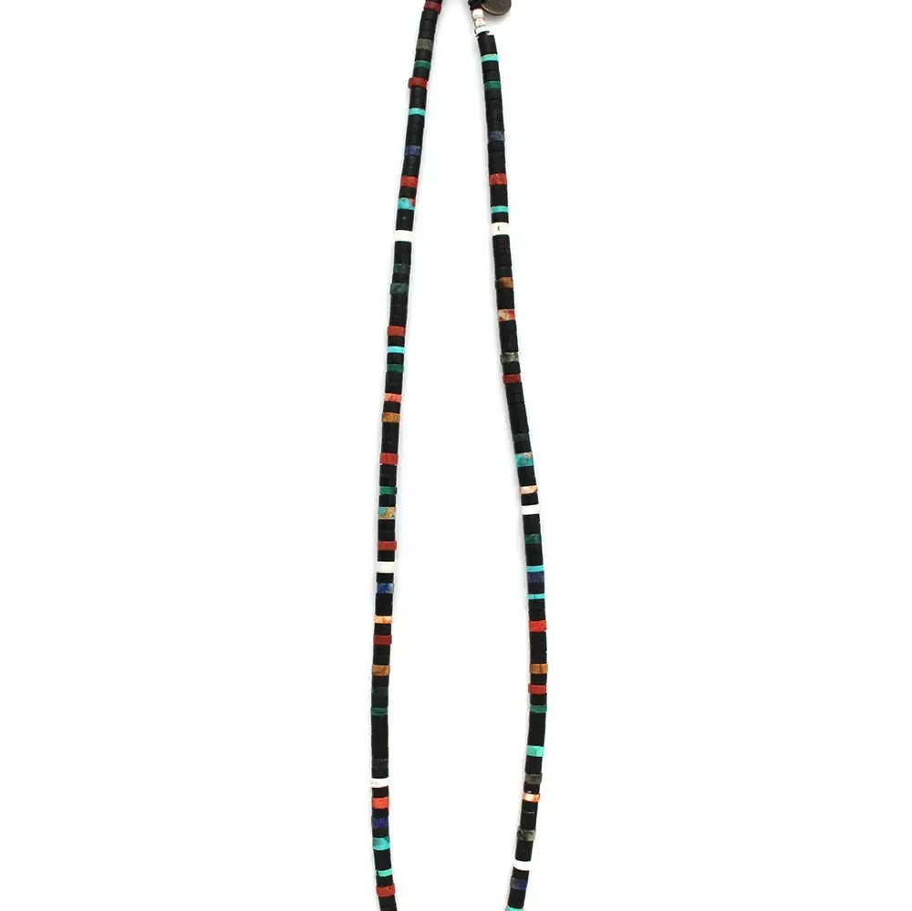 Mikia Heishi Beads Necklace Jet Multi-Bracelet-Clutch Cafe