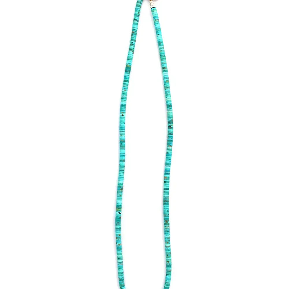Mikia Heishi Beads Necklace Turquoise-Bracelet-Clutch Cafe