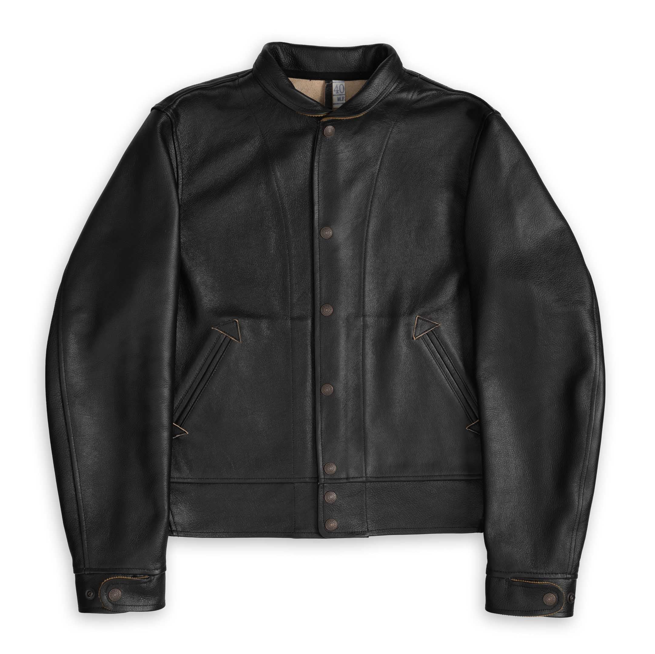 Mister Freedom Campus 'Stud' Leather Jacket Black-Leather Jacket-Clutch Cafe
