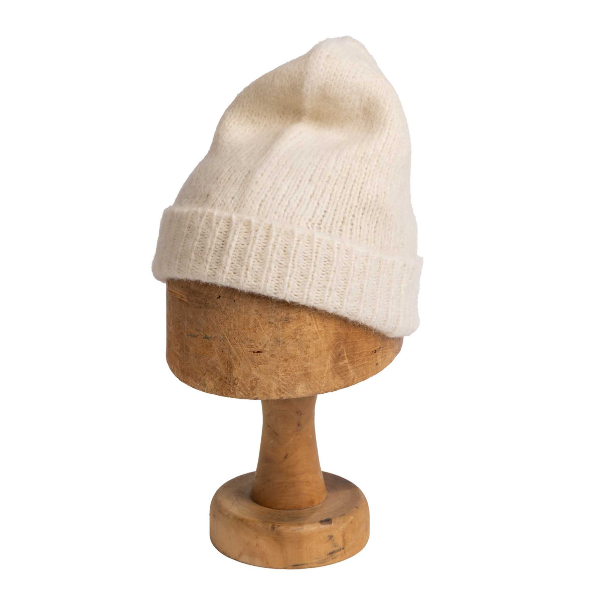 Monitaly Alpacotton Cuff Cap Cream-Hat-Clutch Cafe