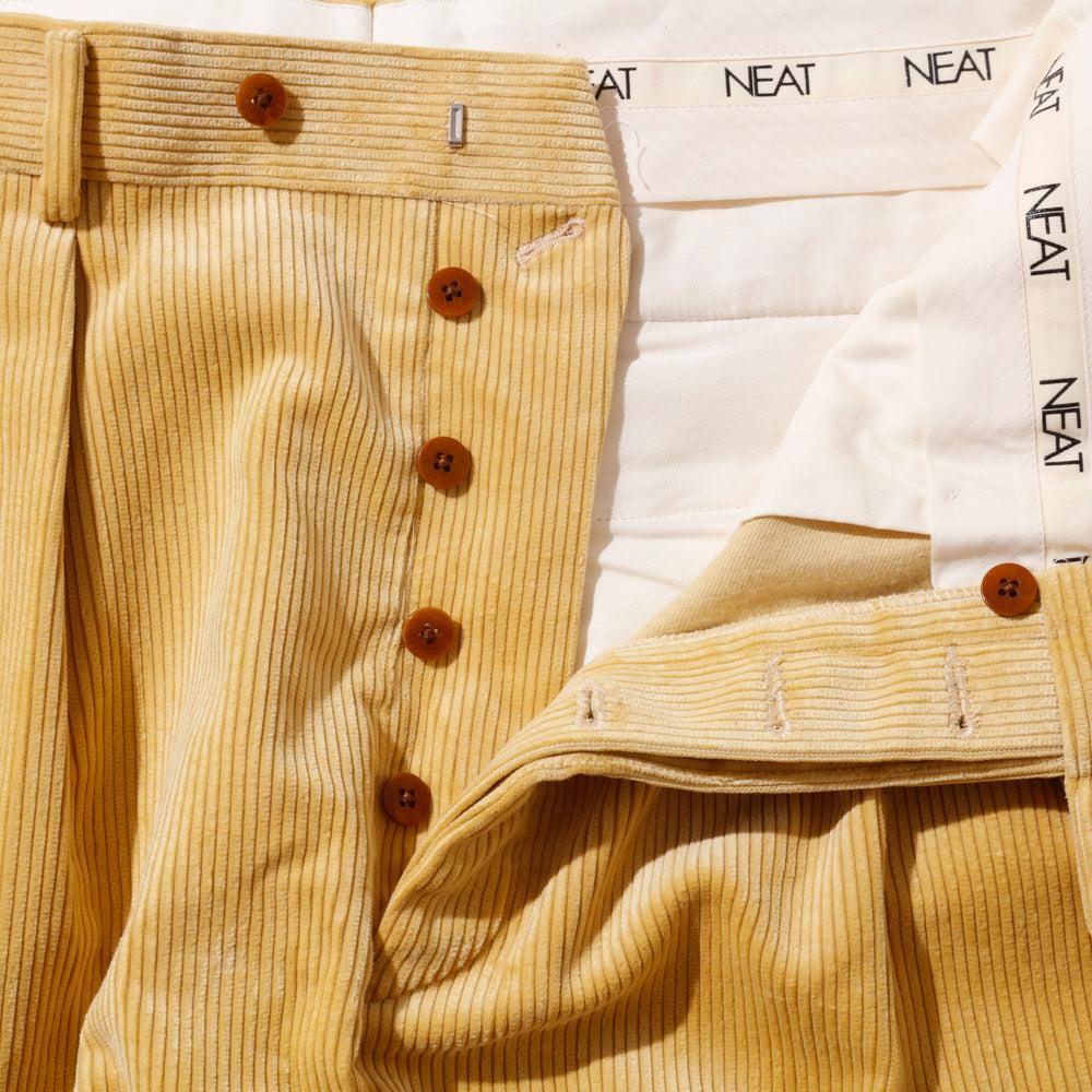 NEAT 8W Heavy Corduroy Wide Type 1 Mustard-Trousers-Clutch Cafe