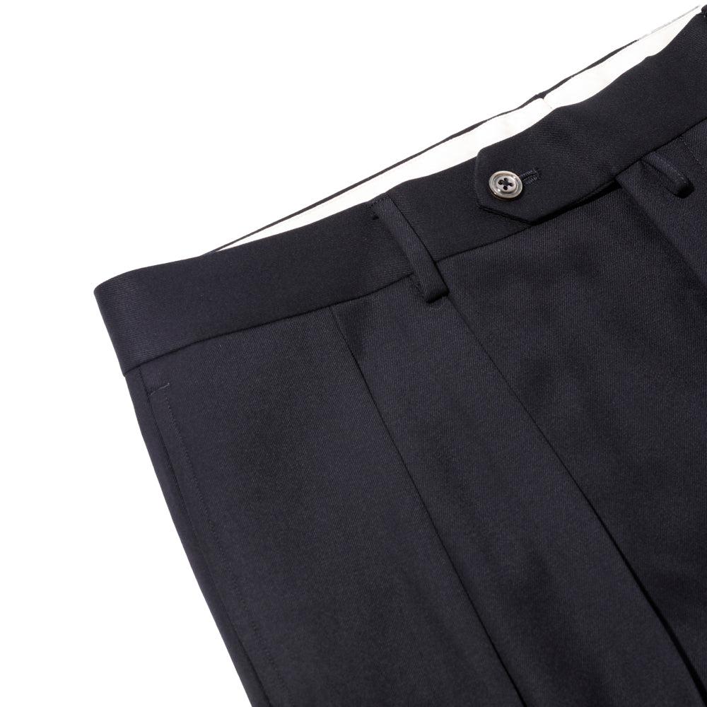 NEAT Back Satin Gabardine Standard Type 1 Navy-Trousers-Clutch Cafe