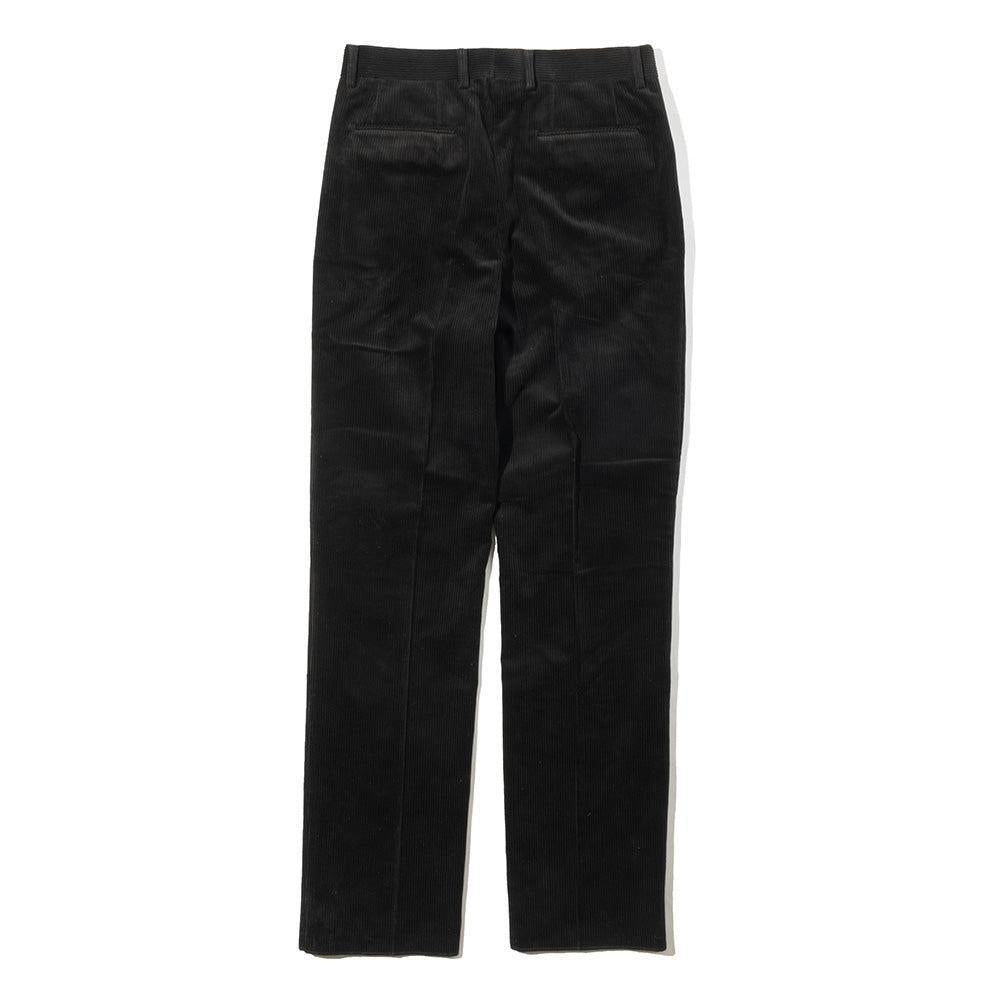 NEAT High Density Corduroy 'Standard' Trousers Black-Trousers-Clutch Cafe
