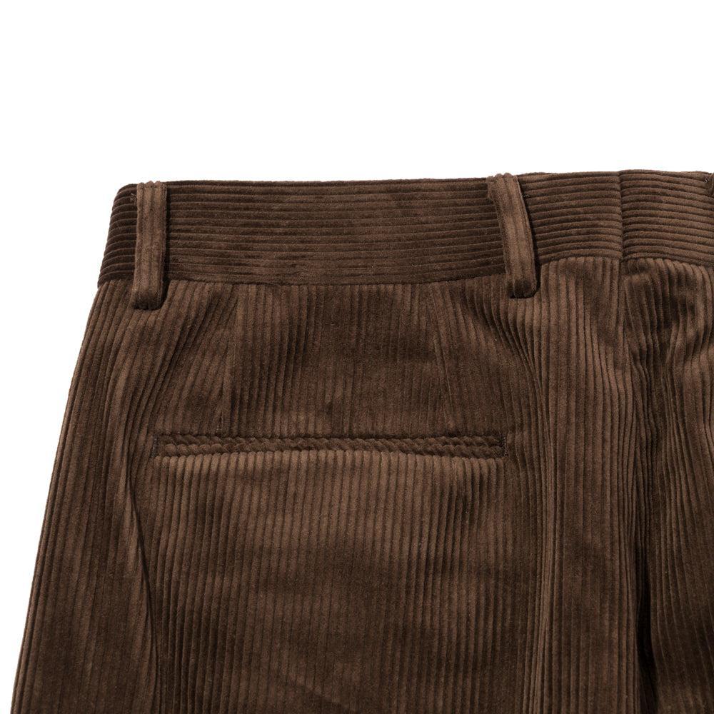 NEAT High Density Corduroy 'Standard' Trousers Brown-Trousers-Clutch Cafe