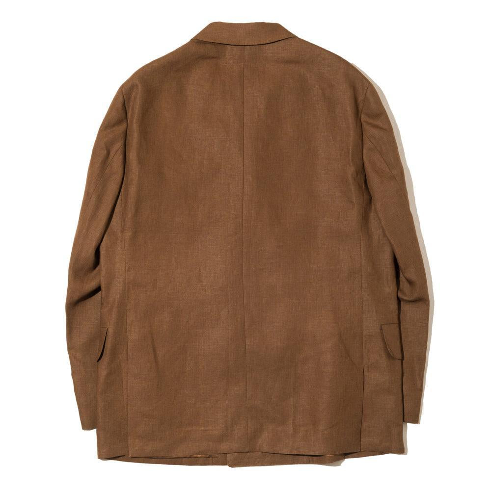 NEAT Spence Bryson Linen 'Paul' Double Breasted Jacket Brown-Jacket-Clutch Cafe