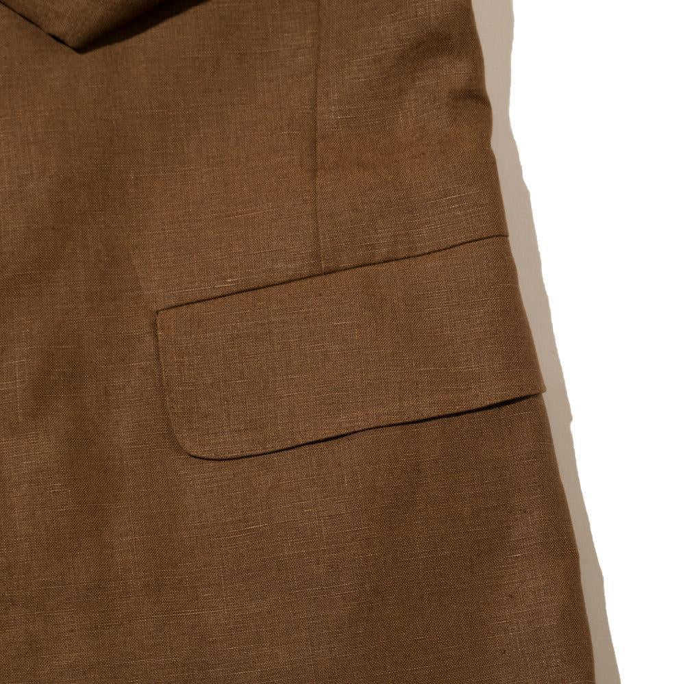 NEAT Spence Bryson Linen 'Paul' Double Breasted Jacket Brown-Jacket-Clutch Cafe