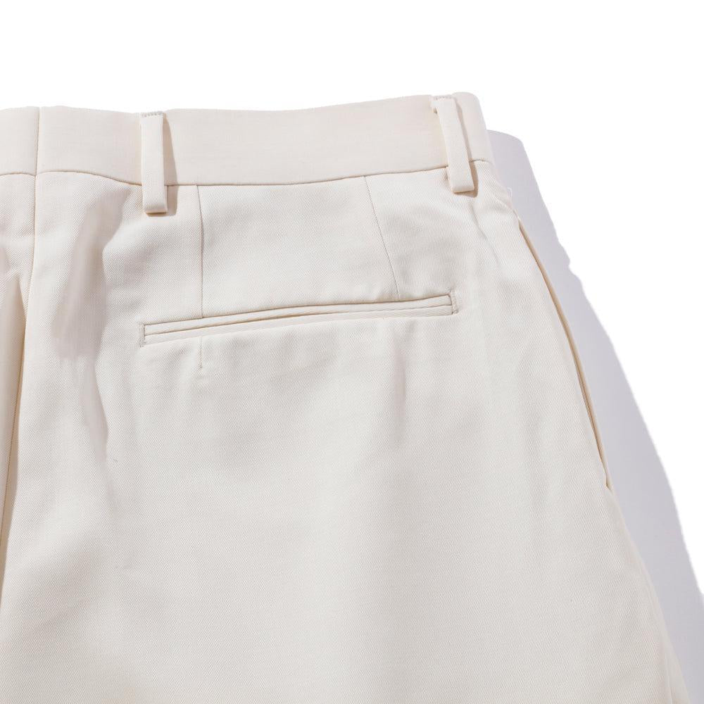 NEAT Wool Gabardine Standard Trousers Ivory-Chinos-Clutch Cafe