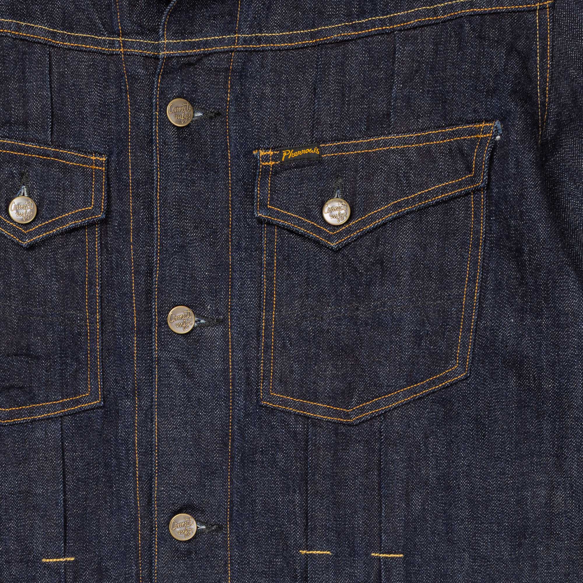 Pherrow's 427J Denim Jacket Indigo-Denim Jacket-Clutch Cafe