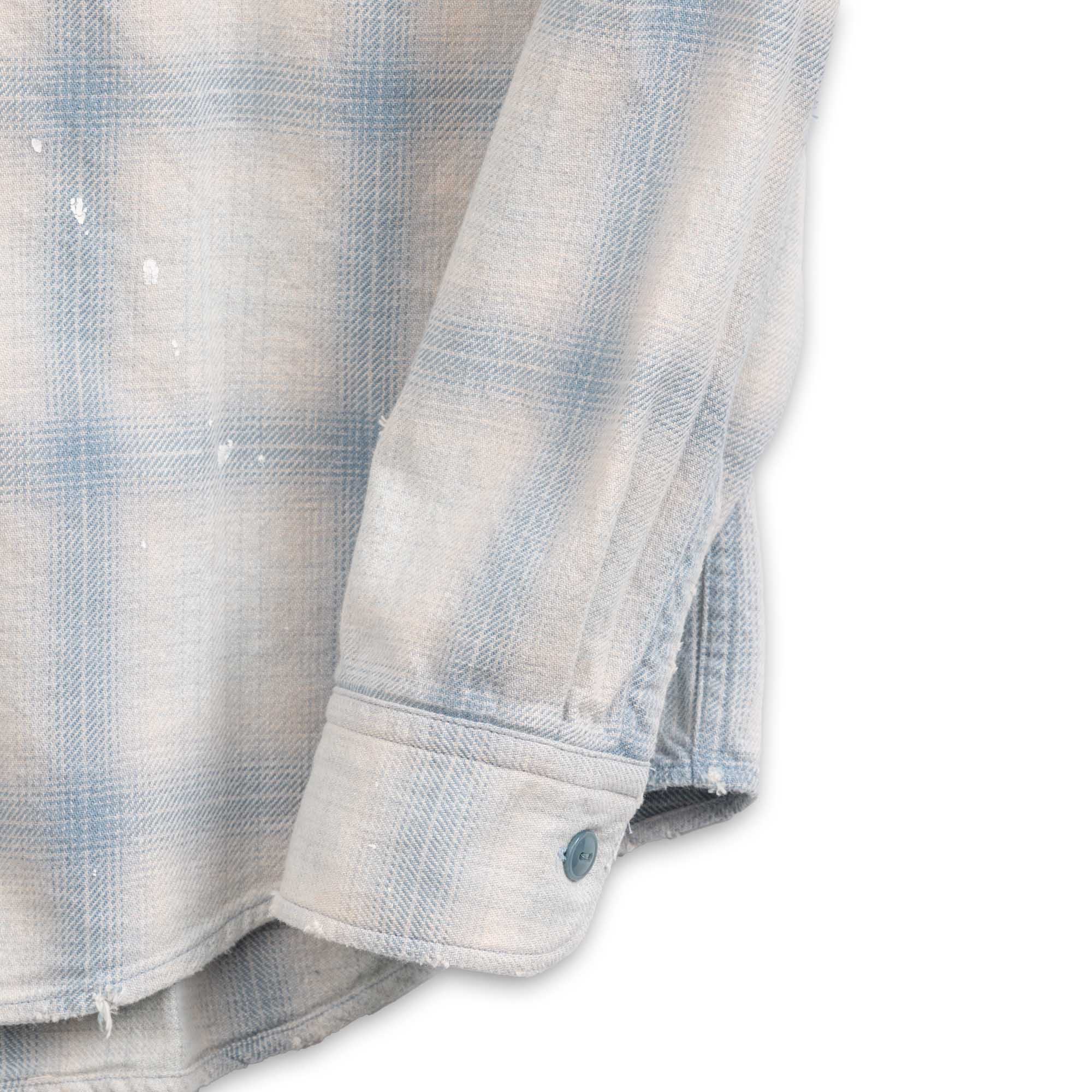 Pherrow's 731SN-UW Cotton Flannel Shirt Blue-Shirt-Clutch Cafe