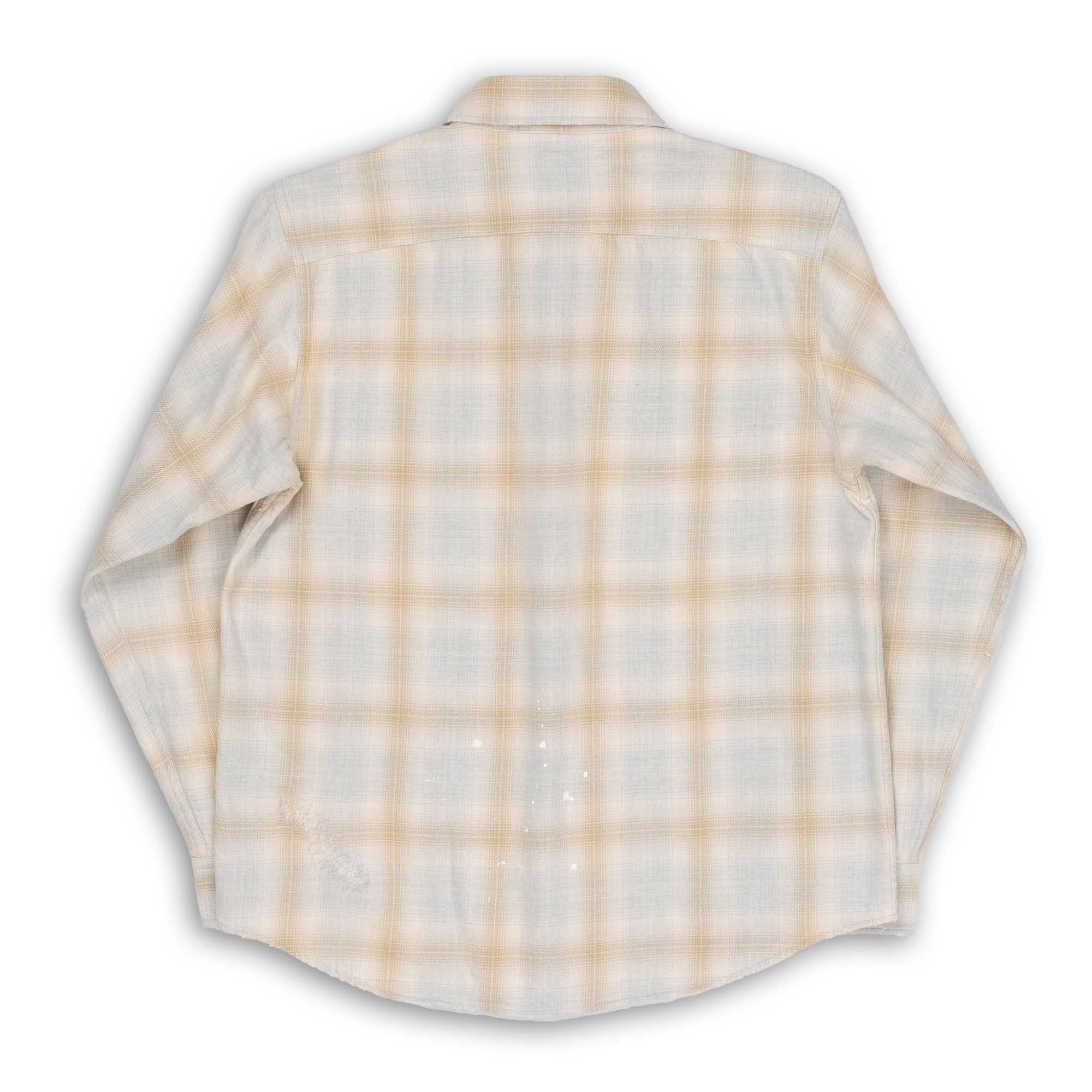 Pherrow's 731SN-UW Cotton Flannel Shirt Grey-Shirt-Clutch Cafe