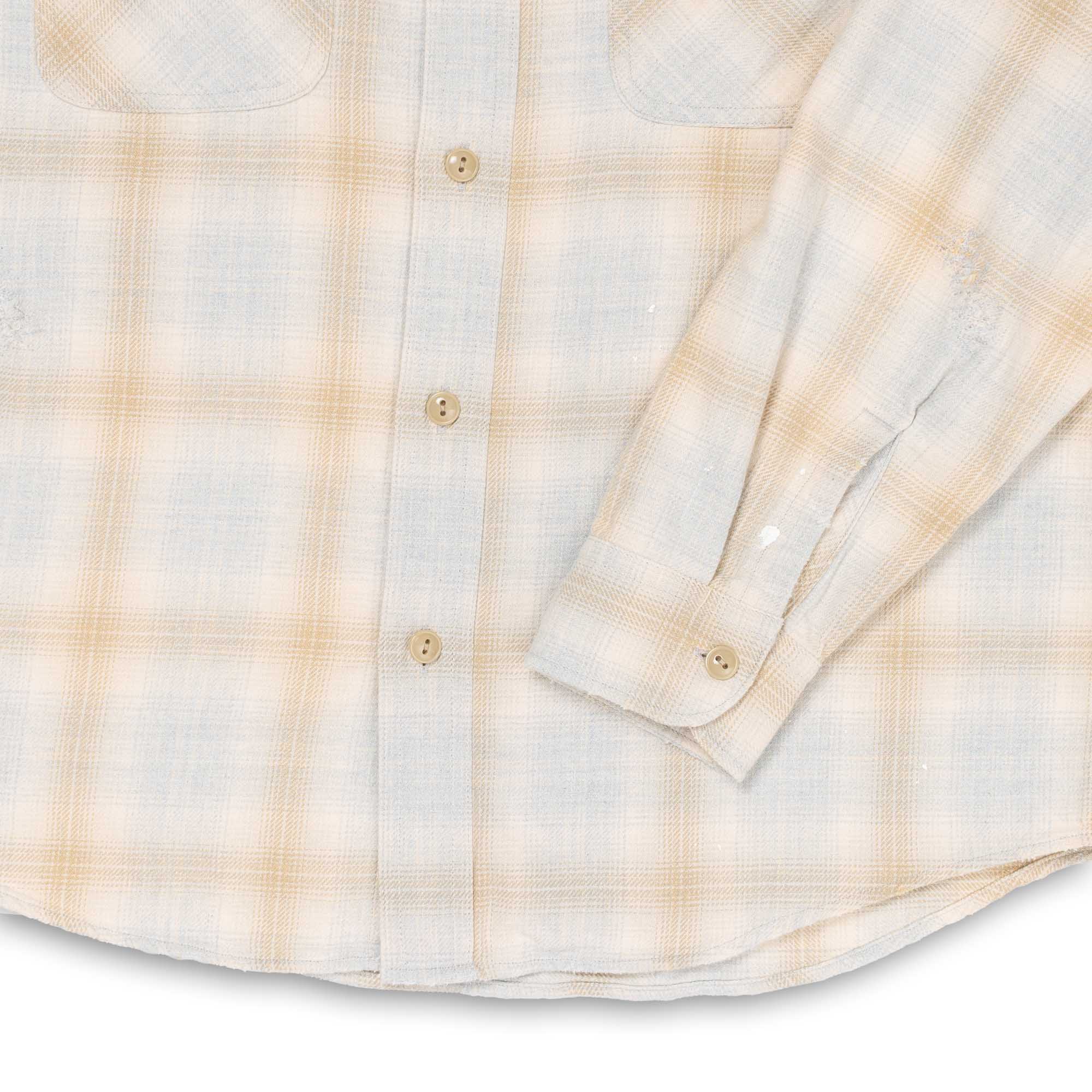 Pherrow's 731SN-UW Cotton Flannel Shirt Grey-Shirt-Clutch Cafe