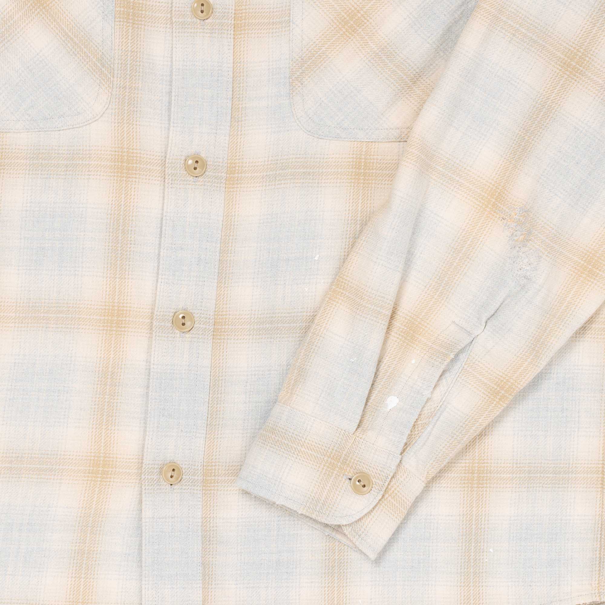 Pherrow's 731SN-UW Cotton Flannel Shirt Grey-Shirt-Clutch Cafe