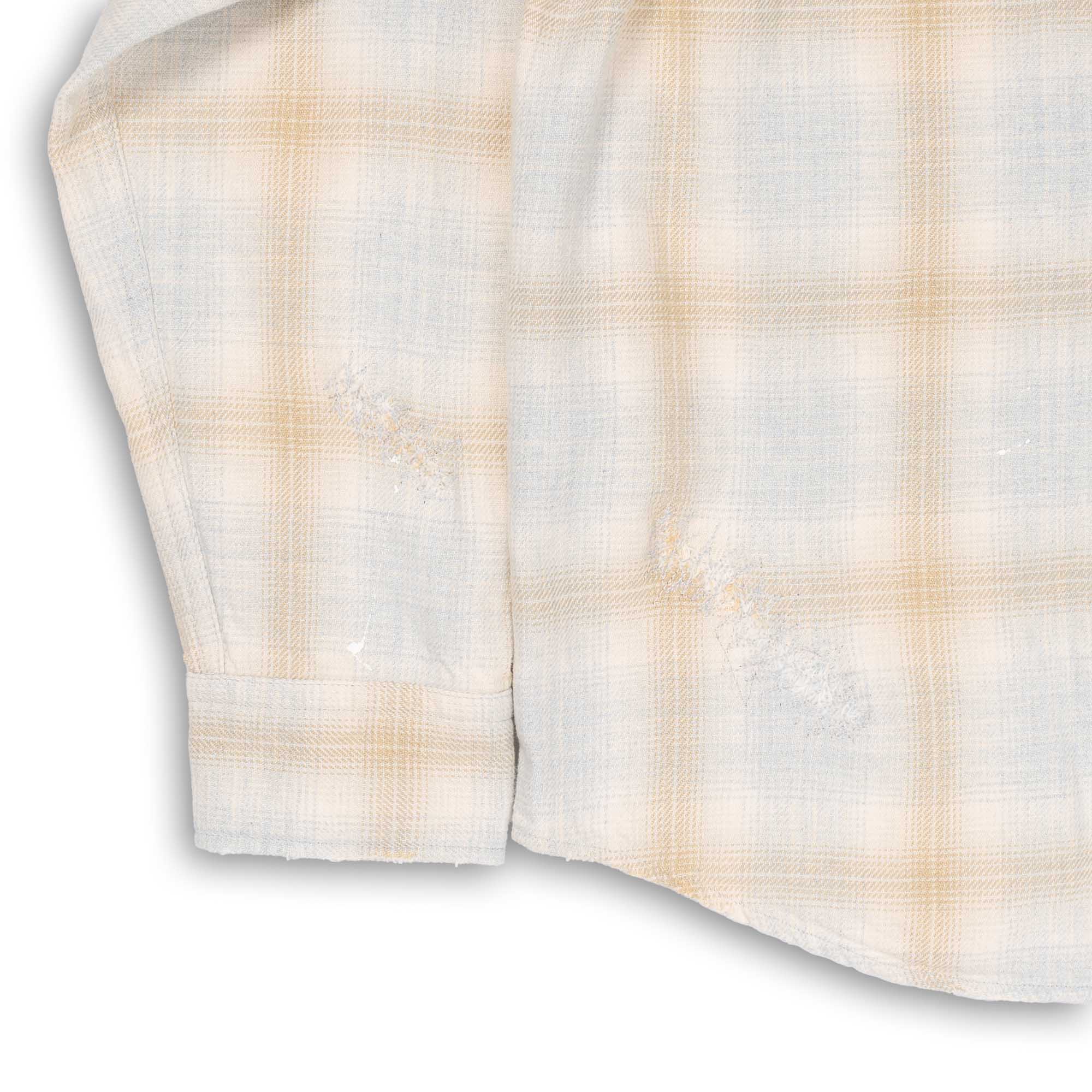 Pherrow's 731SN-UW Cotton Flannel Shirt Grey-Shirt-Clutch Cafe