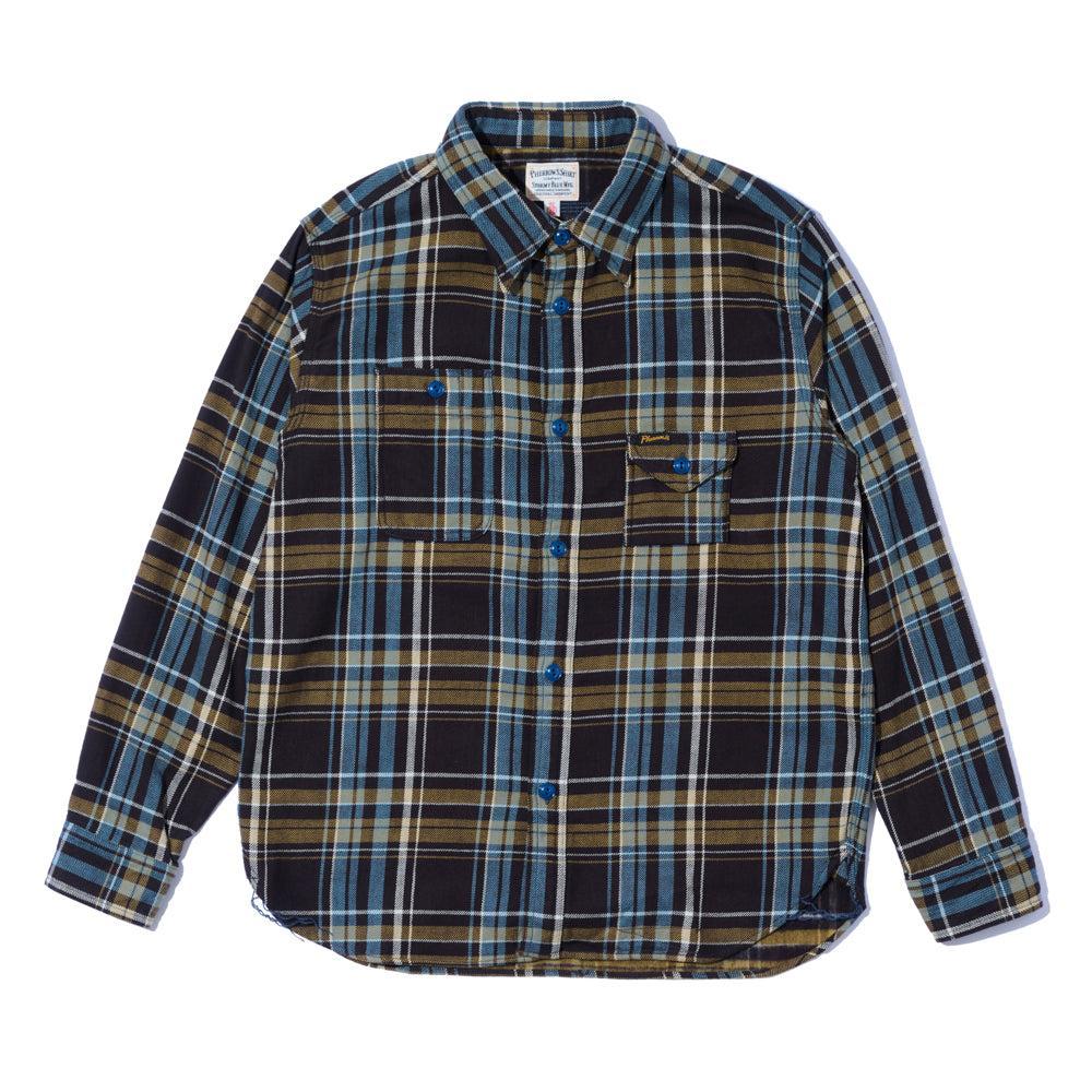 Pherrow's Flannel Shirt Black x Blue-Shirt-Clutch Cafe