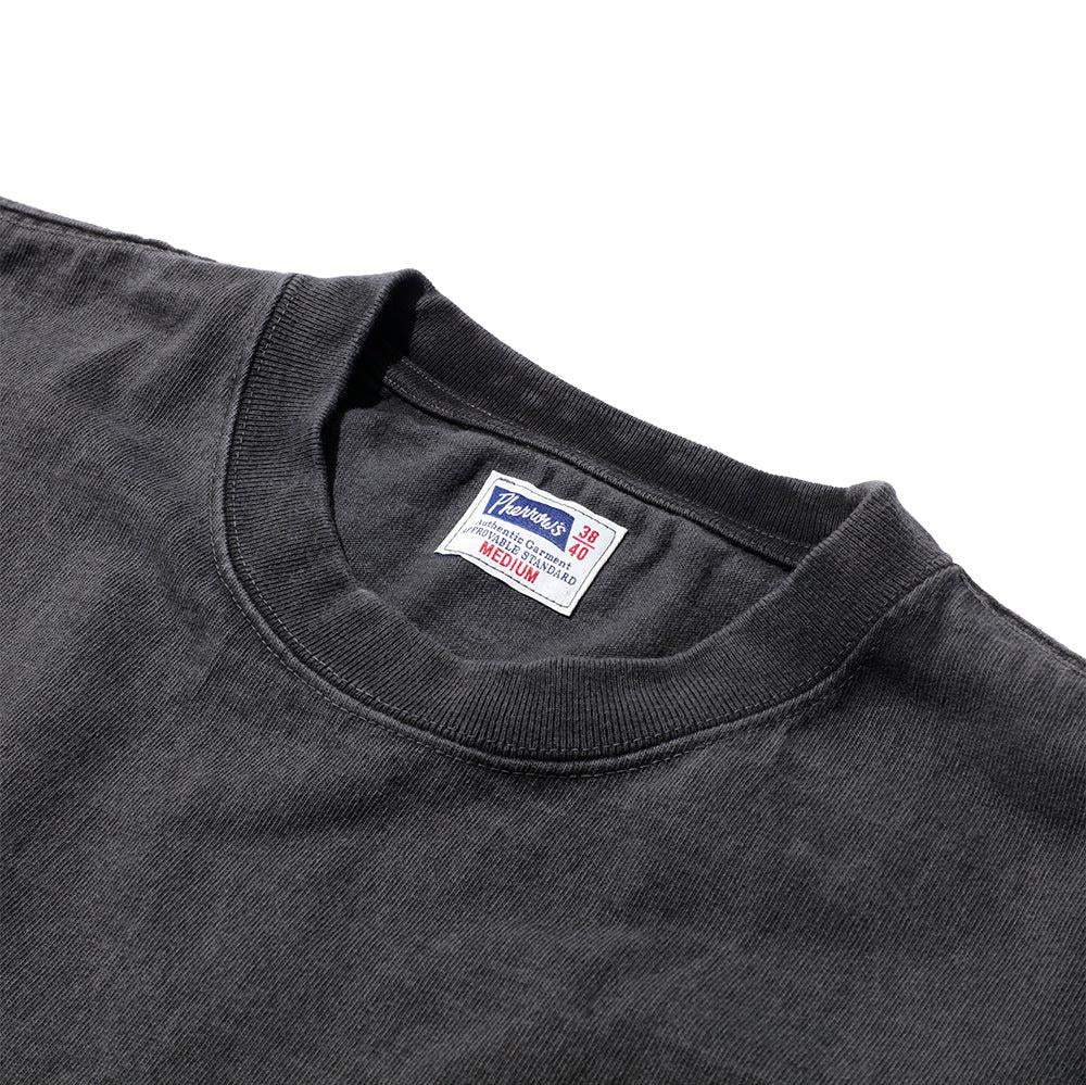 Pherrow's Heavyweight Pocket Tee Faded Black-T-Shirt-Clutch Cafe