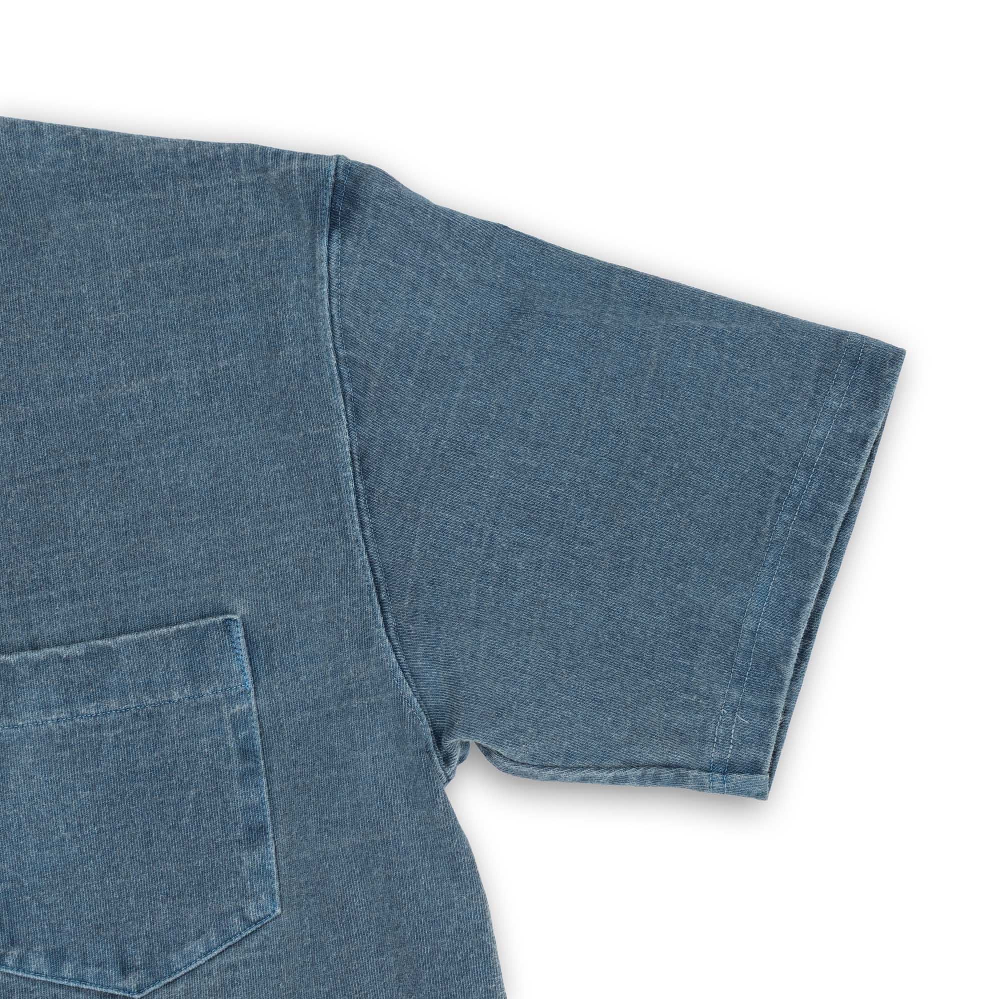 Pherrow's Heavyweight Pocket Tee Steel Blue-T-Shirt-Clutch Cafe