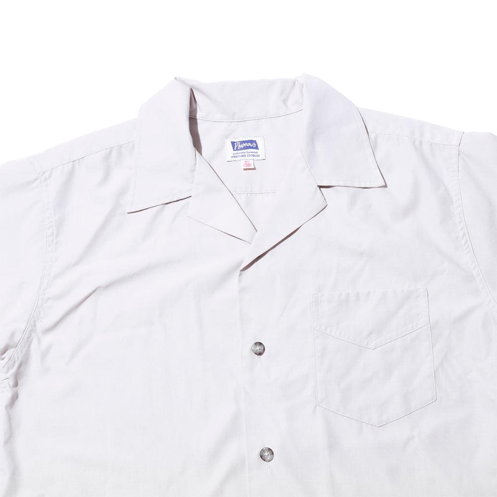 Pherrow's Open Collar Shirt Light Grey-Shirt-Clutch Cafe