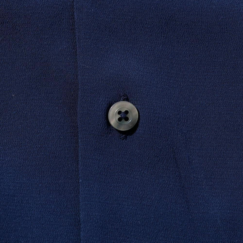 Pherrow's Open Collar Shirt Navy-Shirt-Clutch Cafe