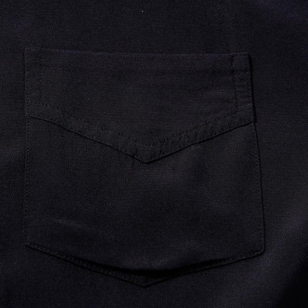 Pherrow's Open Collar Shirt S. Black-Shirt-Clutch Cafe