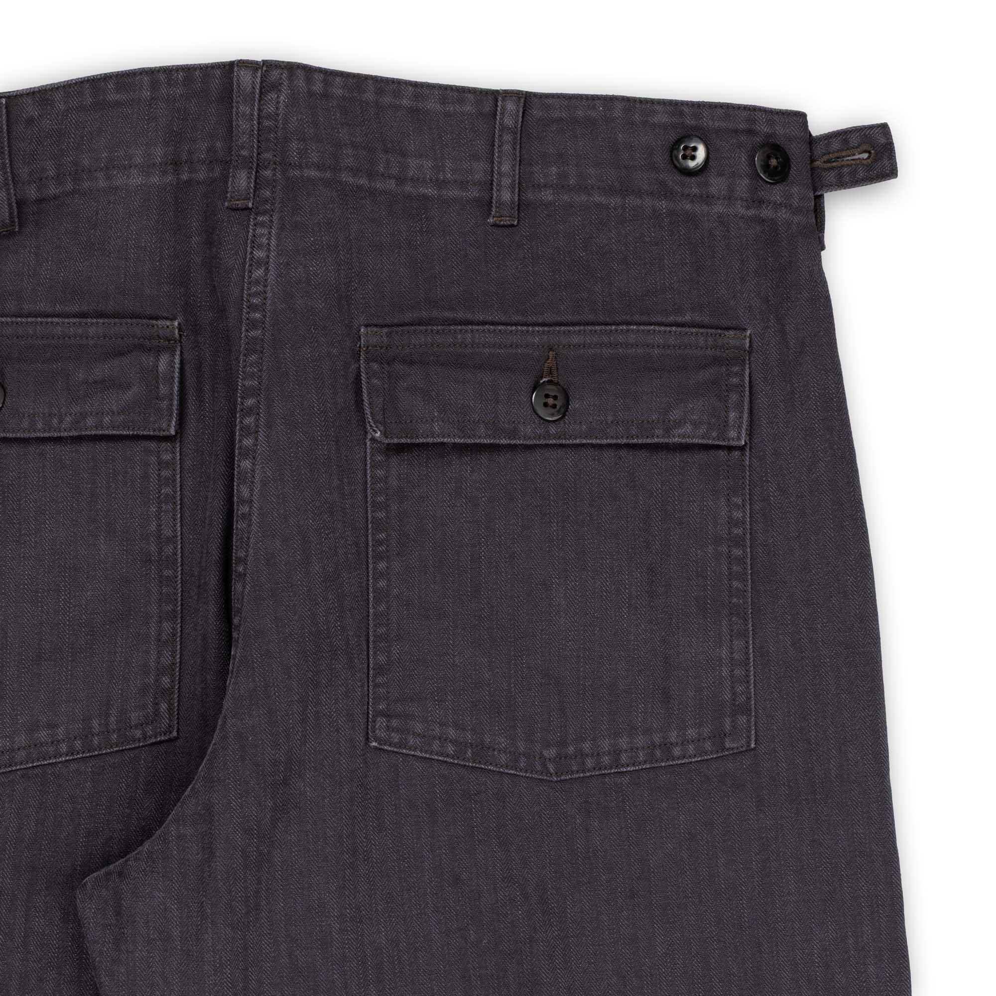 Pherrow's PUP-H HBT Fatigue Pants Black-Trousers-Clutch Cafe