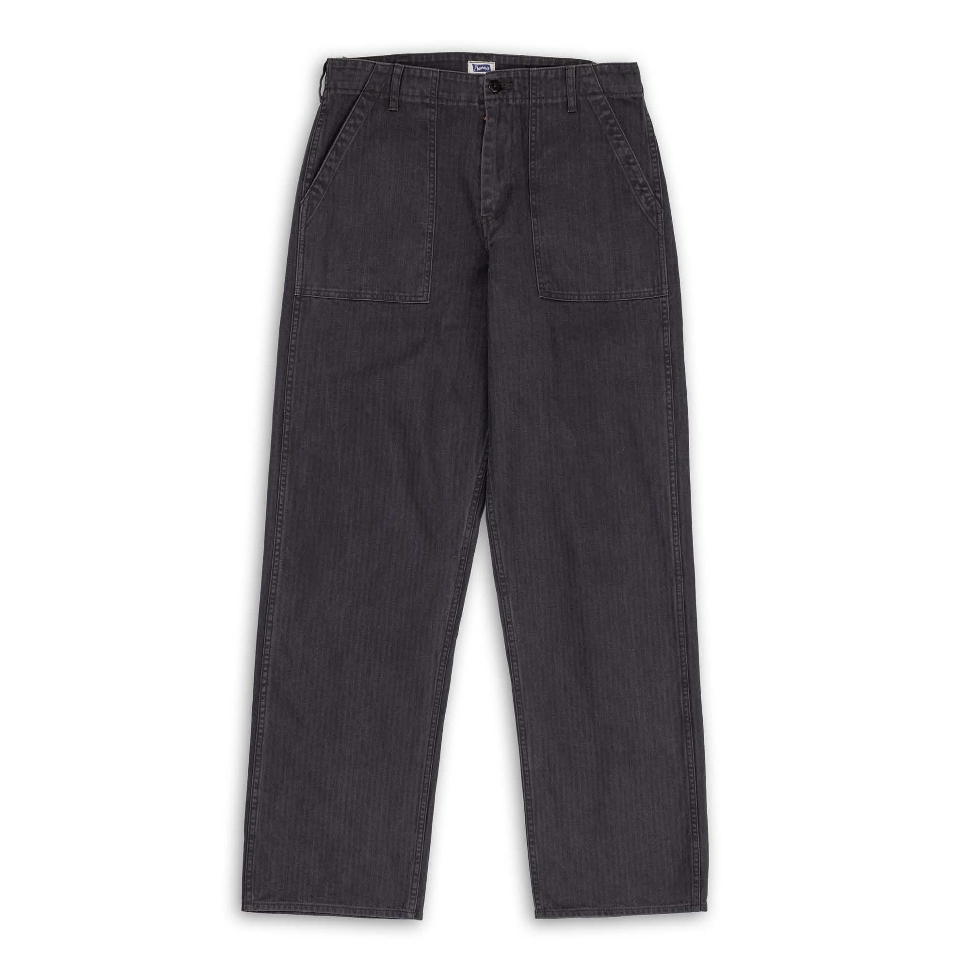 Pherrow's PUP-H HBT Fatigue Pants Black-Trousers-Clutch Cafe