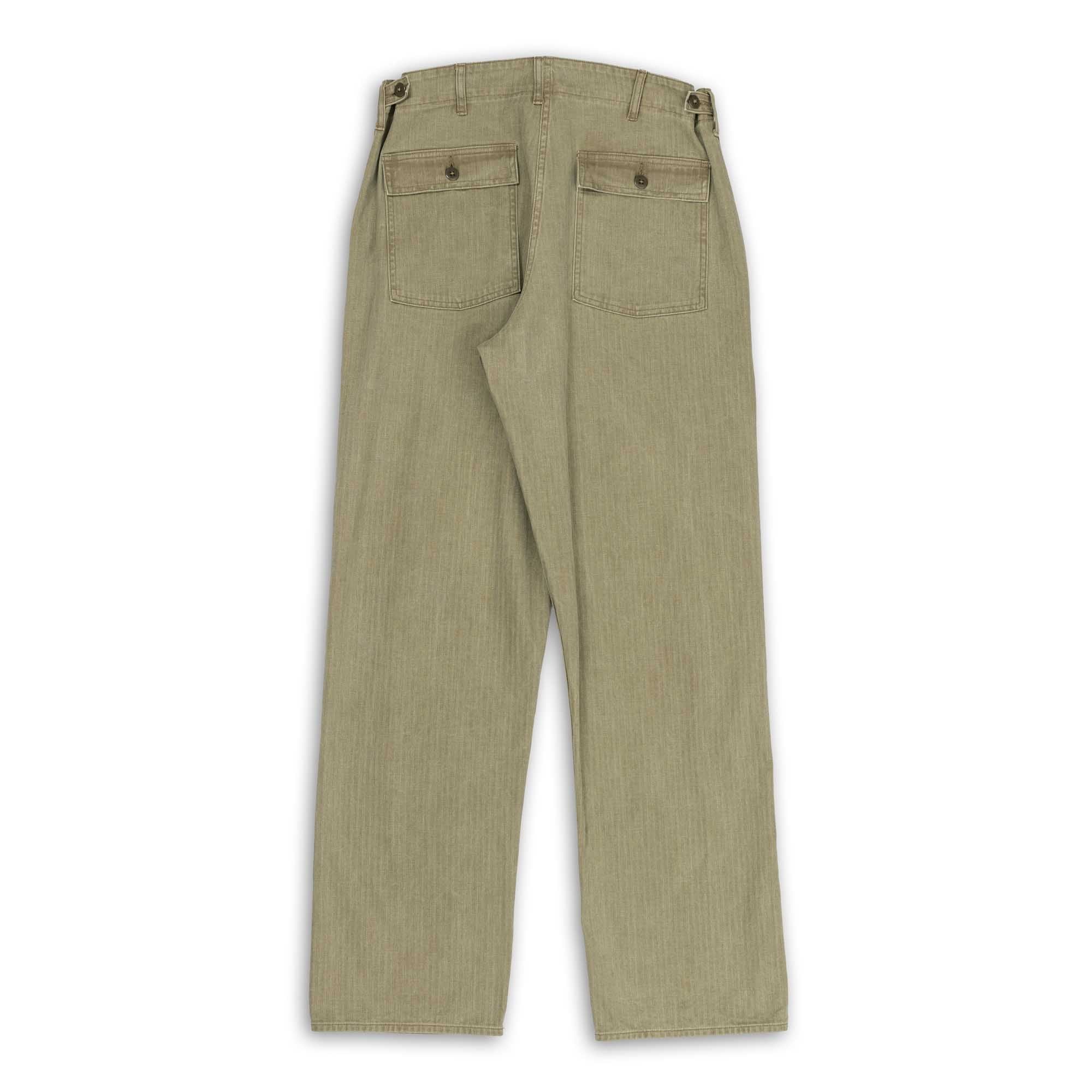 Pherrow's PUP-H HBT Fatigue Pants Olive-Trousers-Clutch Cafe
