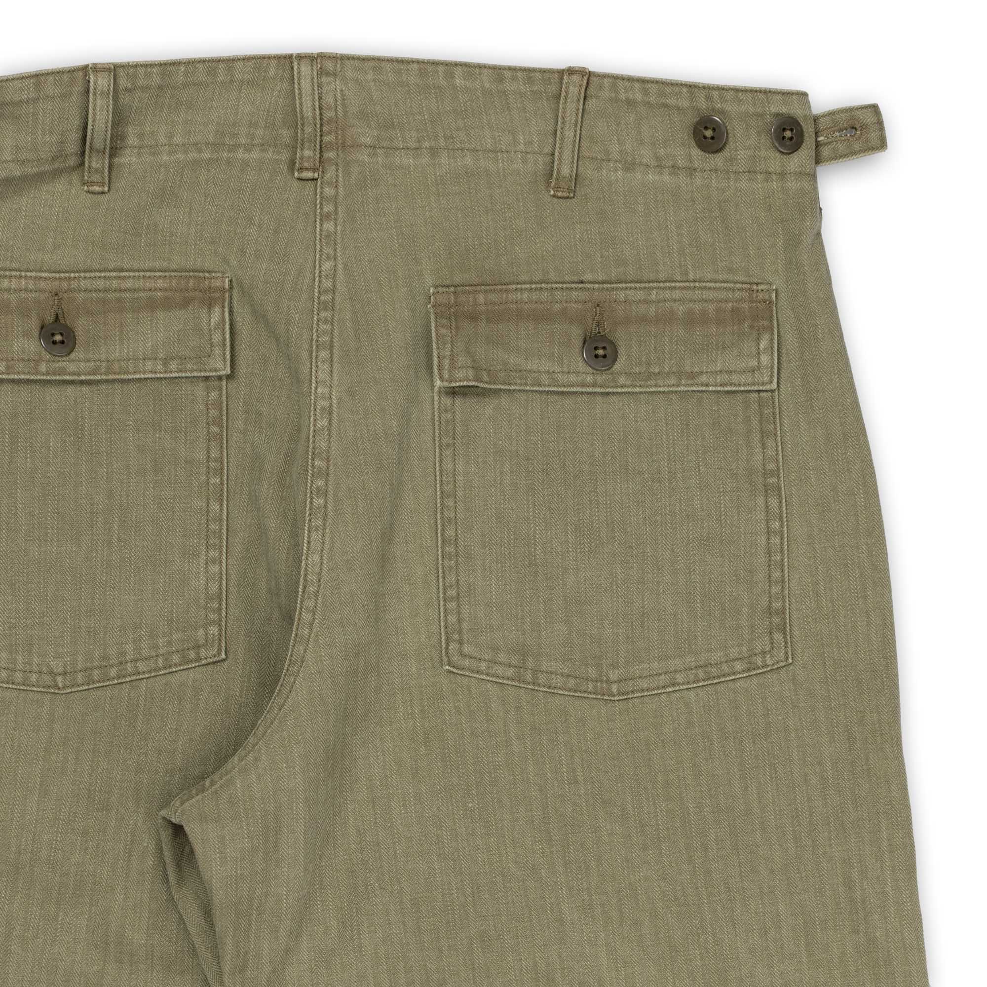 Pherrow's PUP-H HBT Fatigue Pants Olive-Trousers-Clutch Cafe