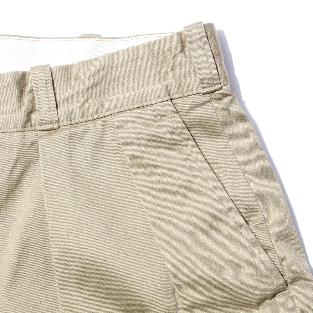 Pherrow's Pleated Shorts Beige-Shorts-Clutch Cafe