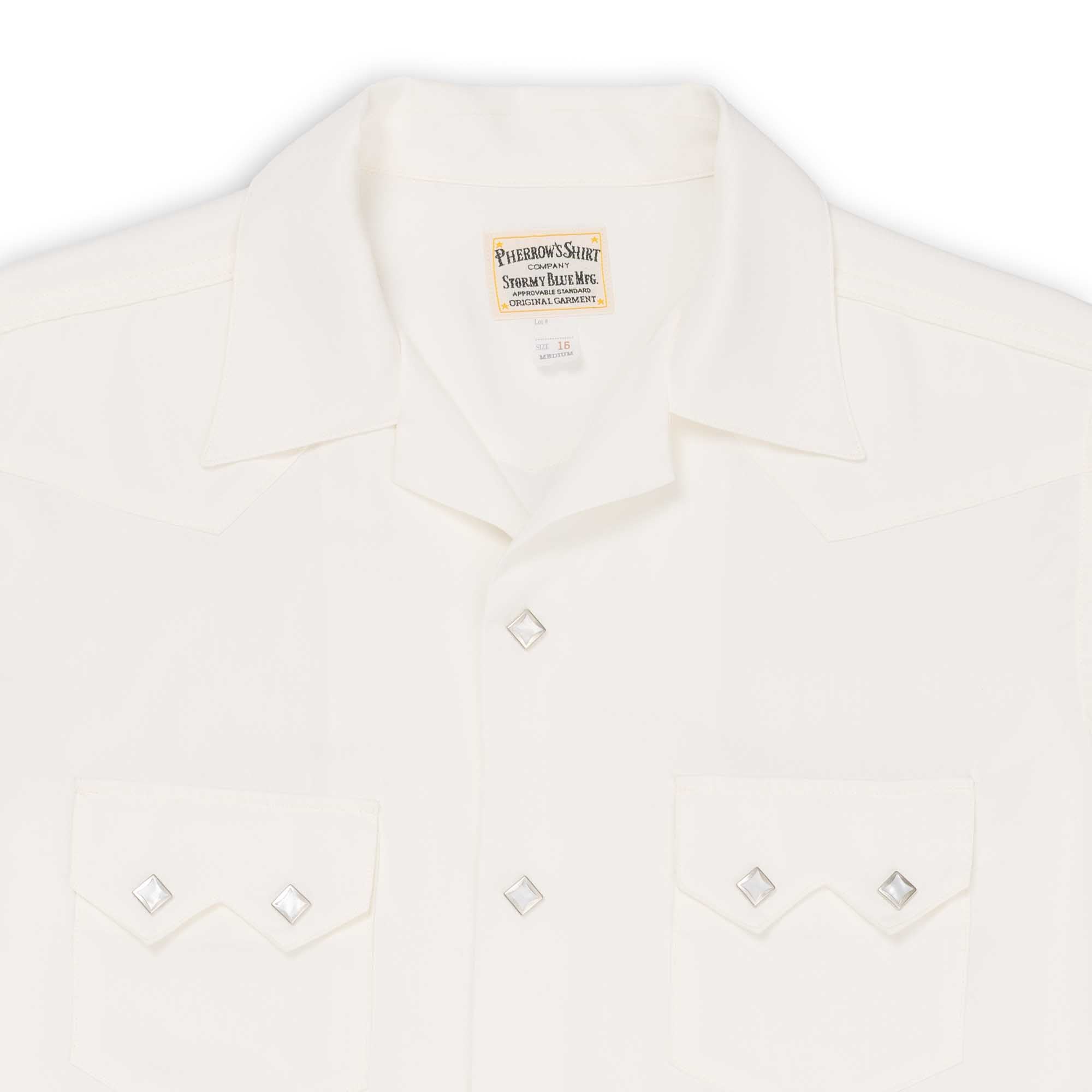 Pherrow's Rayon Western Shirt S/S White-Shirt-Clutch Cafe