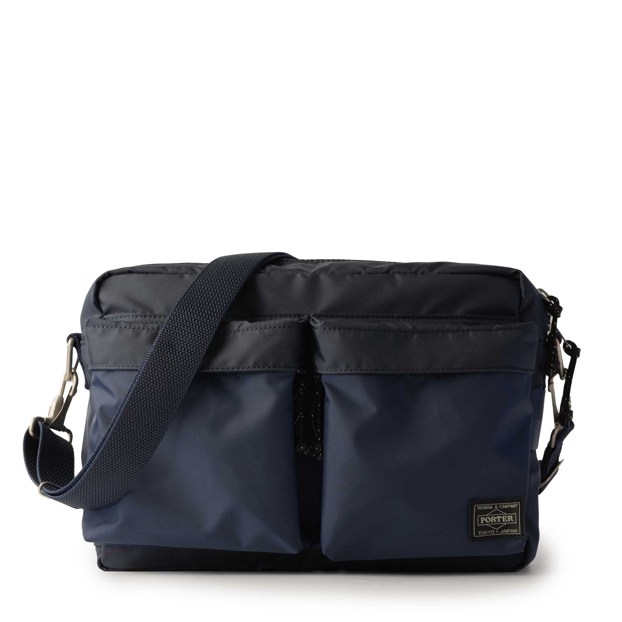Porter Yoshida & Co Force Shoulder Bag (S) Navy-Bag-Clutch Cafe