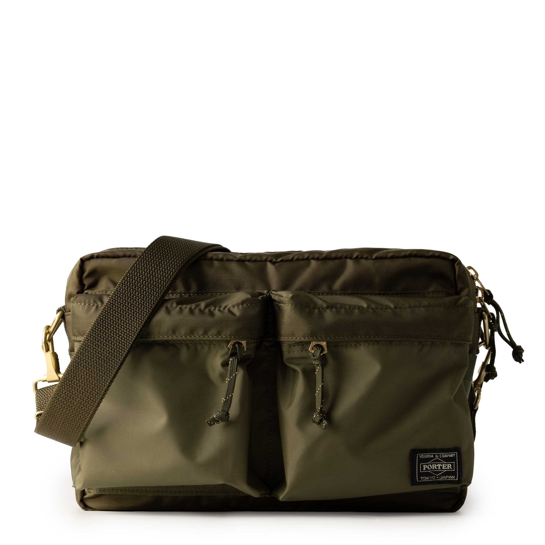 Porter Yoshida & Co Force Shoulder Bag (S) Olive Drab-Bag-Clutch Cafe