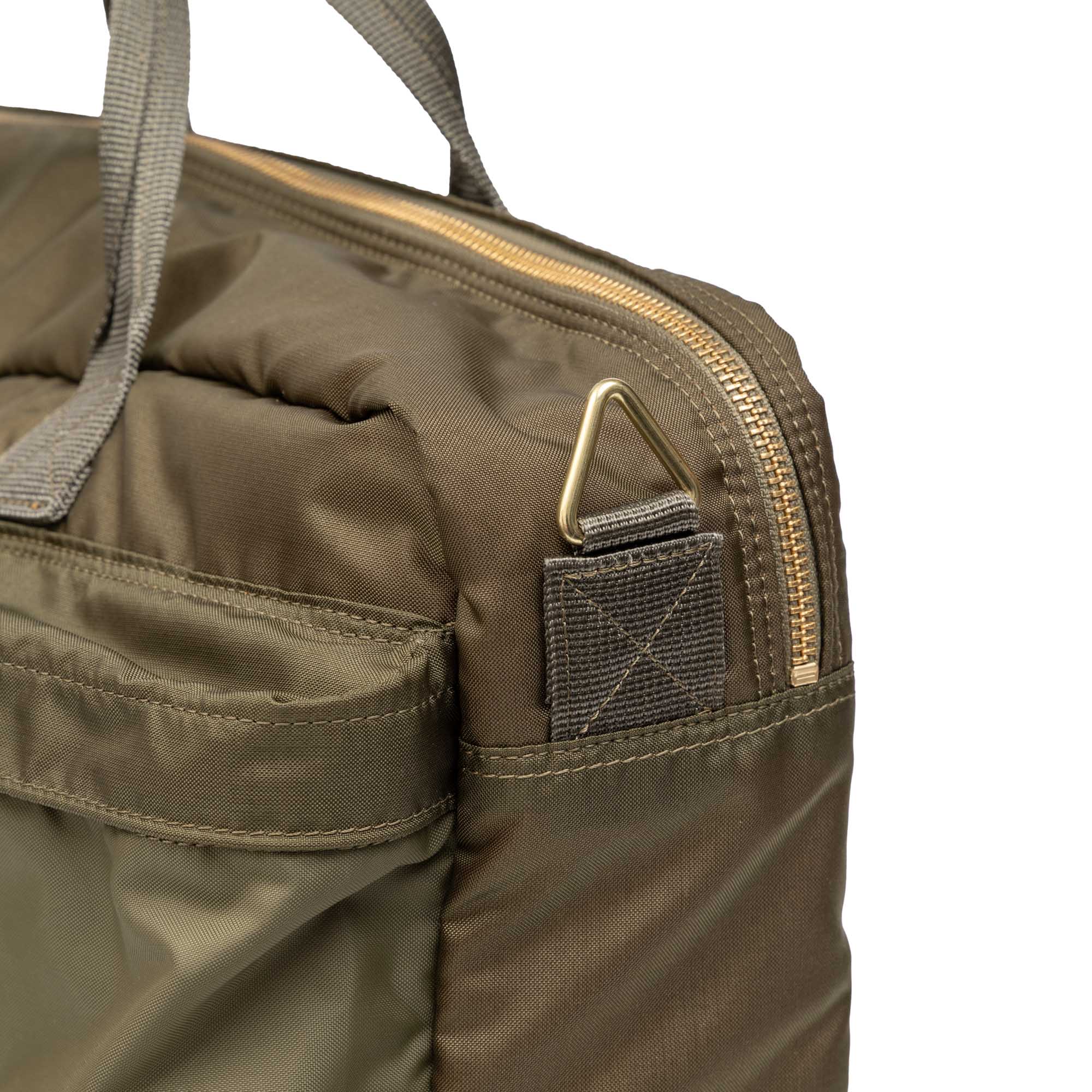 Porter Yoshida Force 3Way Briefcase Olive Drab-Clutch Cafe