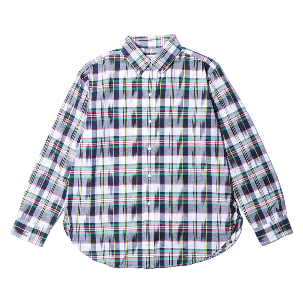 Post Overalls BD2 IKAT Madras Shirt Navy-Shirt-Clutch Cafe