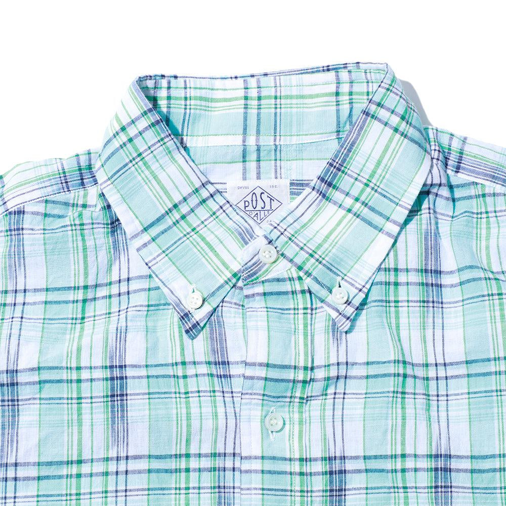 Post Overalls BD2 IKAT Madras Shirt Peppermint-Shirt-Clutch Cafe