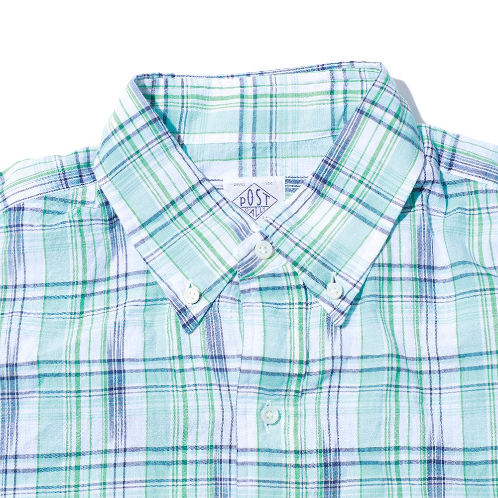 Post Overalls BD2 IKAT Madras Shirt Peppermint-Shirt-Clutch Cafe