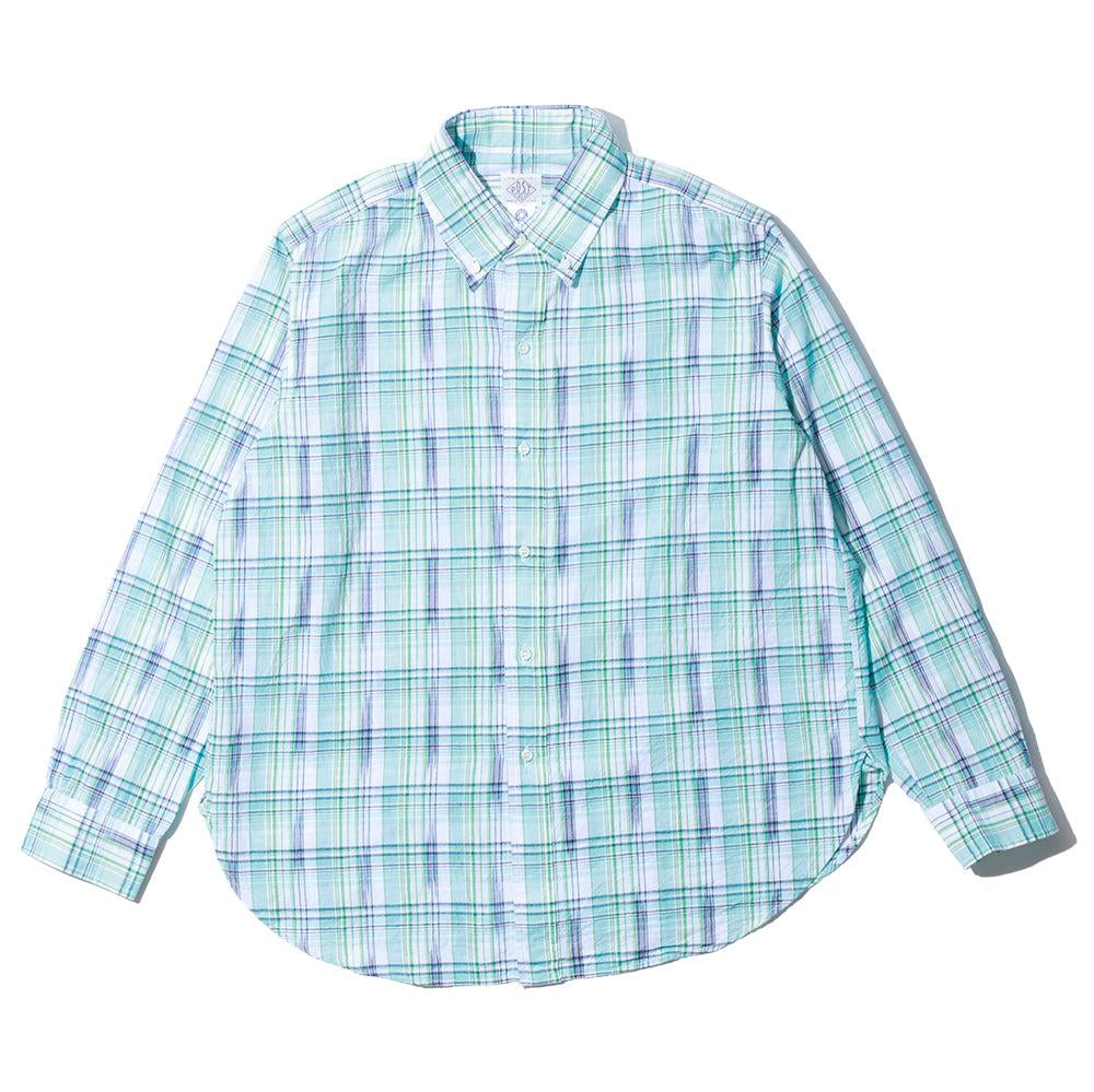Post Overalls BD2 IKAT Madras Shirt Peppermint-Shirt-Clutch Cafe