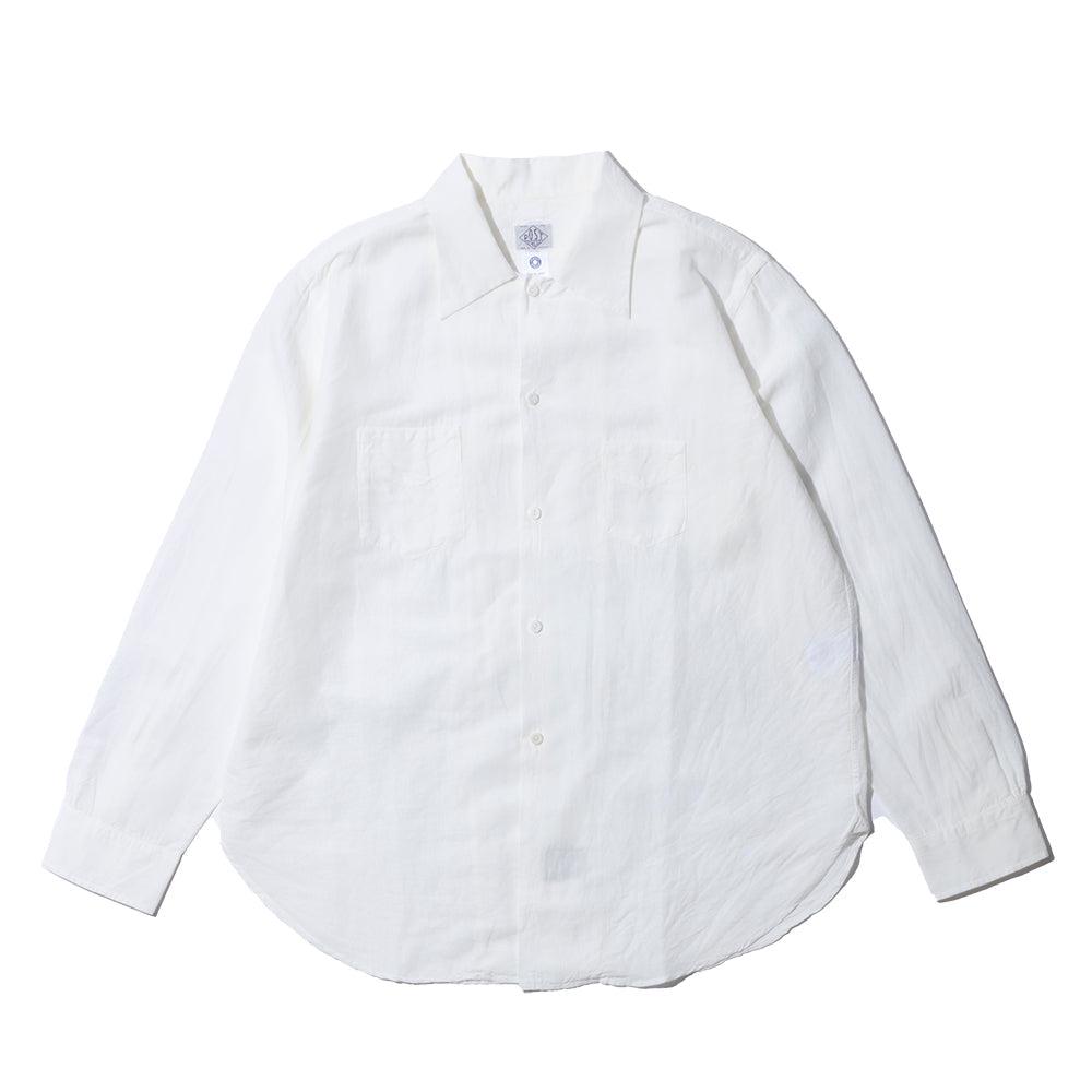 Post Overalls Neutra 3 Cotton/Linen Chambray Shirt White-Shirt-Clutch Cafe