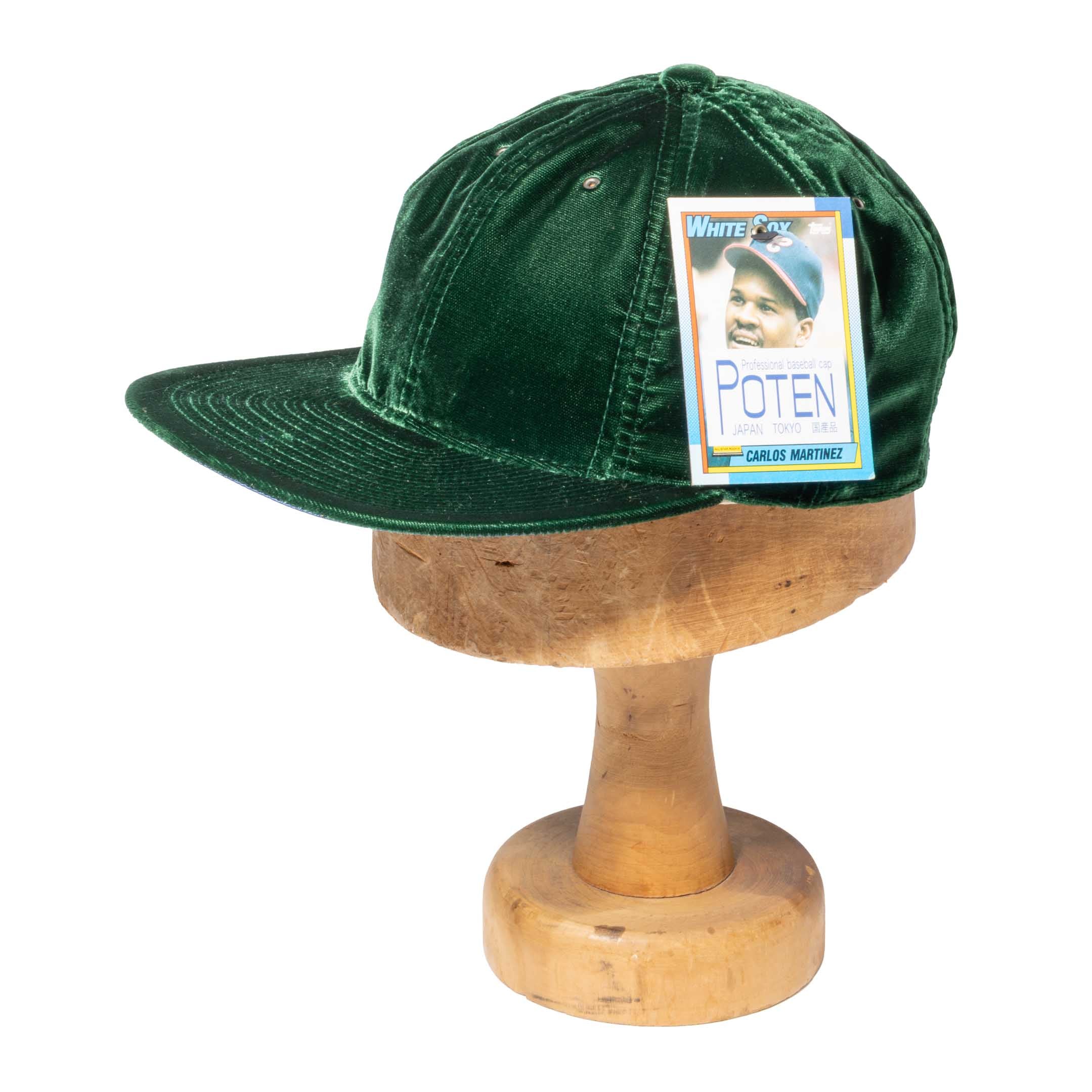 Poten Velvet Baseball Hat Green-Baseball Cap-Clutch Cafe