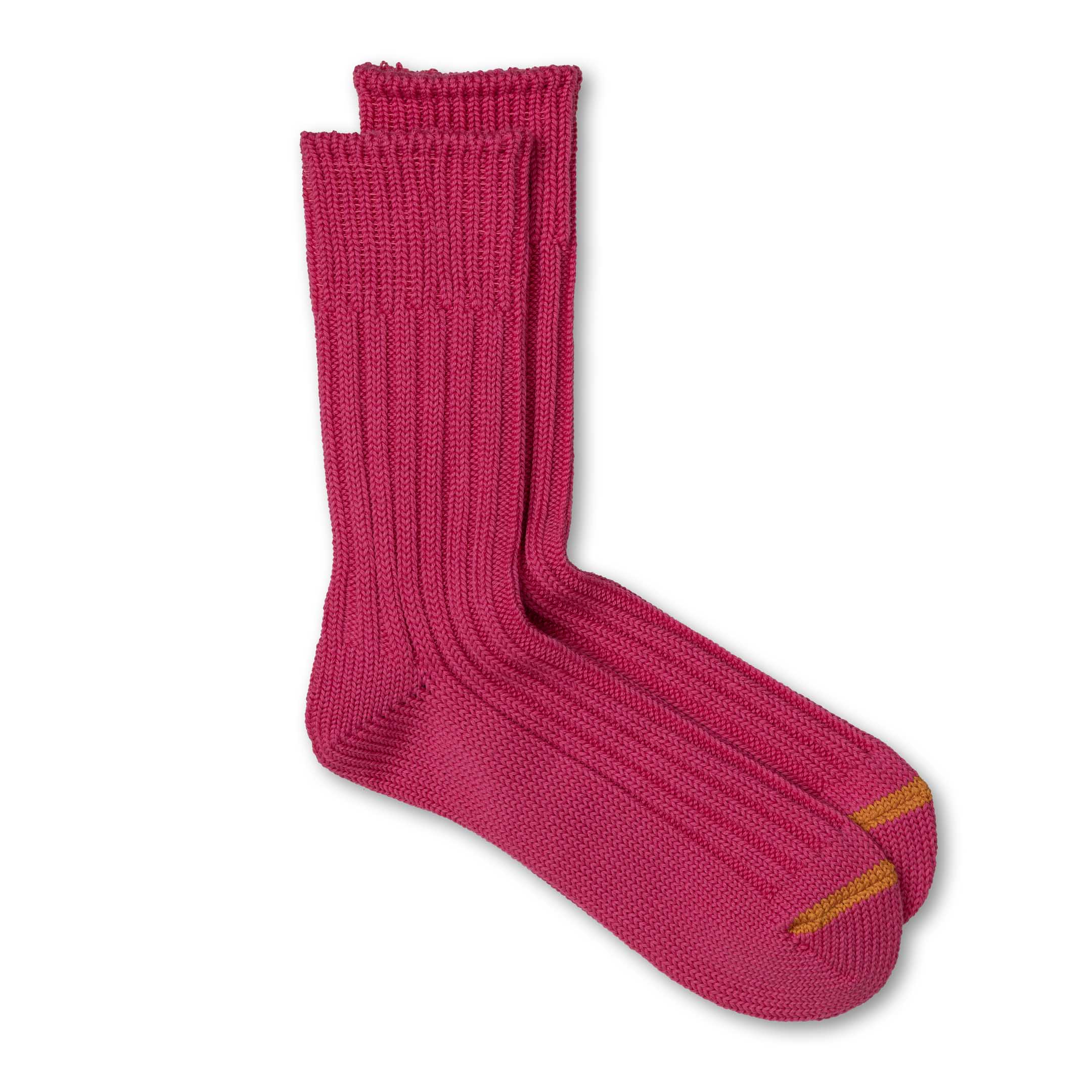 Rototo Chunky Ribbed Crew Sock D.Pink-Socks-Clutch Cafe