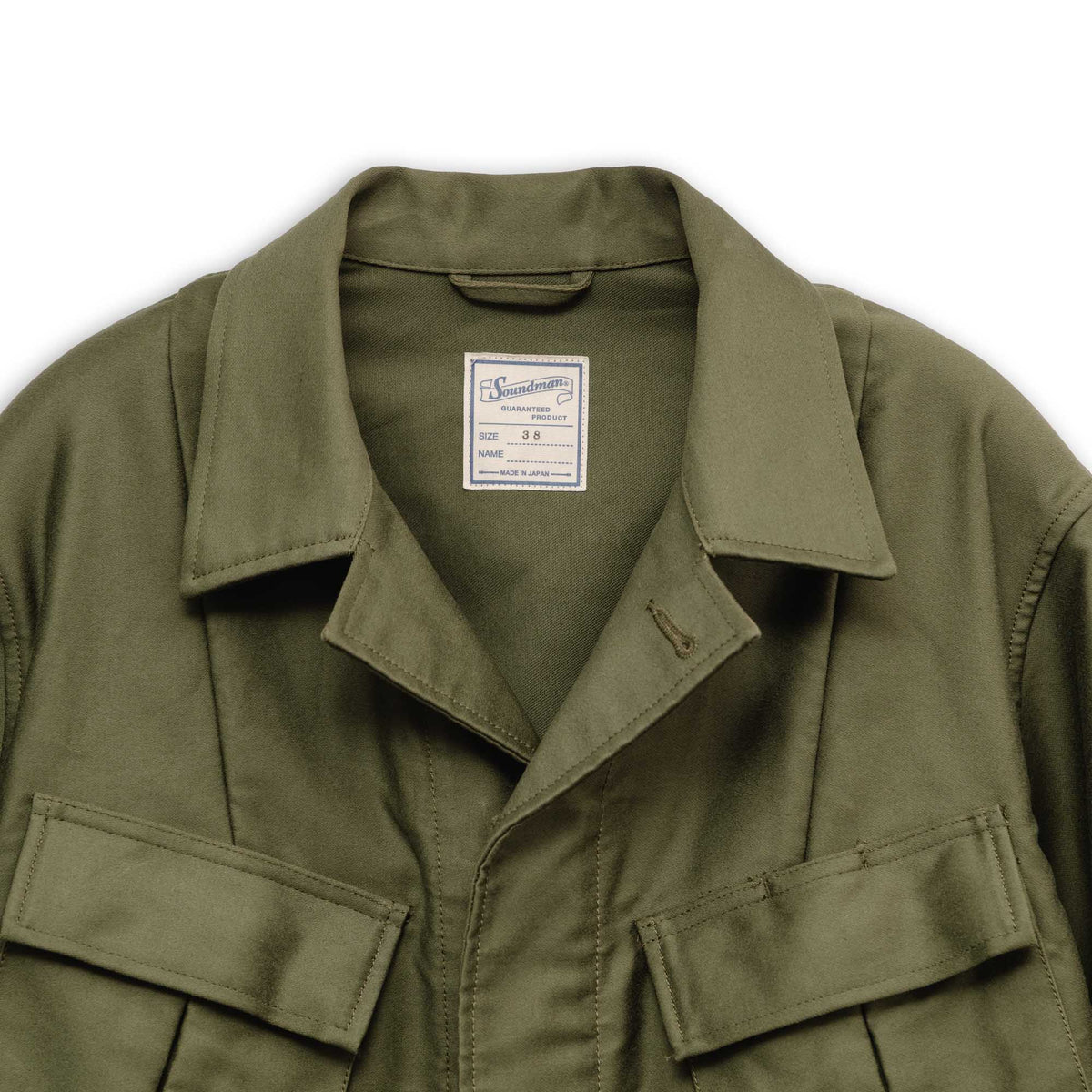 Soundman Albany Fatigue Jacket Army Green-Jacket-Clutch Cafe
