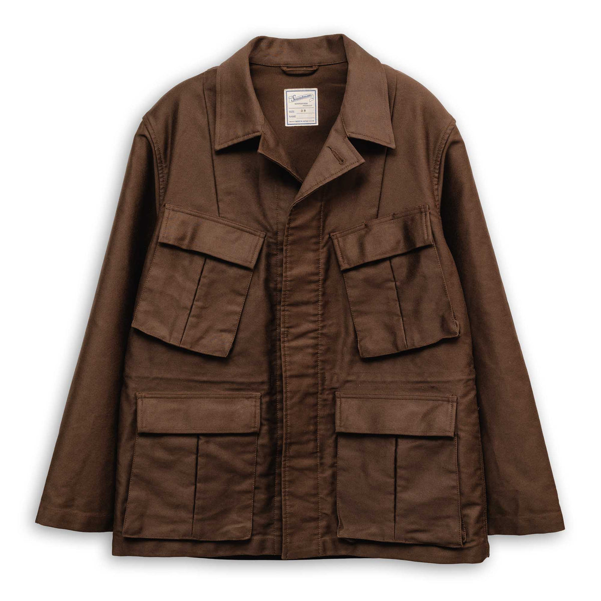 Soundman Albany Fatigue Jacket Dark Brown-Jacket-Clutch Cafe