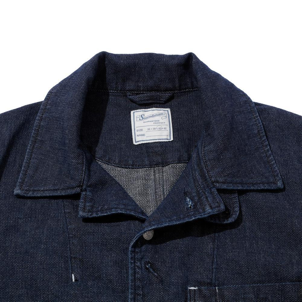 Soundman Birmingham Jacket Cotton/Linen Indigo-Jacket-Clutch Cafe