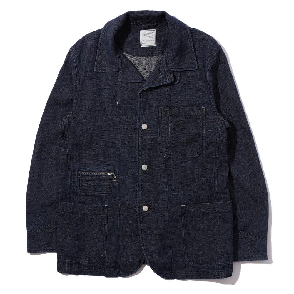 Soundman Birmingham Jacket Cotton/Linen Indigo-Jacket-Clutch Cafe
