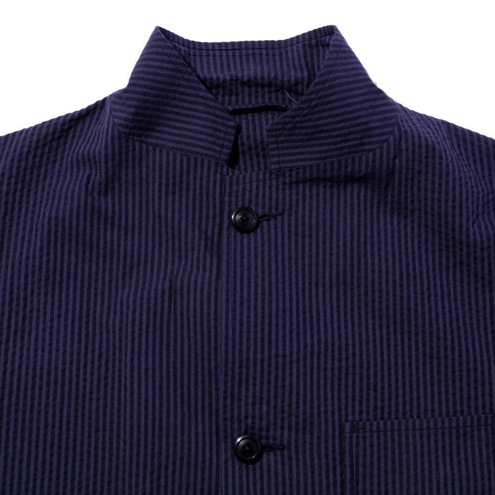 Soundman Grand Seersucker Jacket Blue x Navy-Jacket-Clutch Cafe