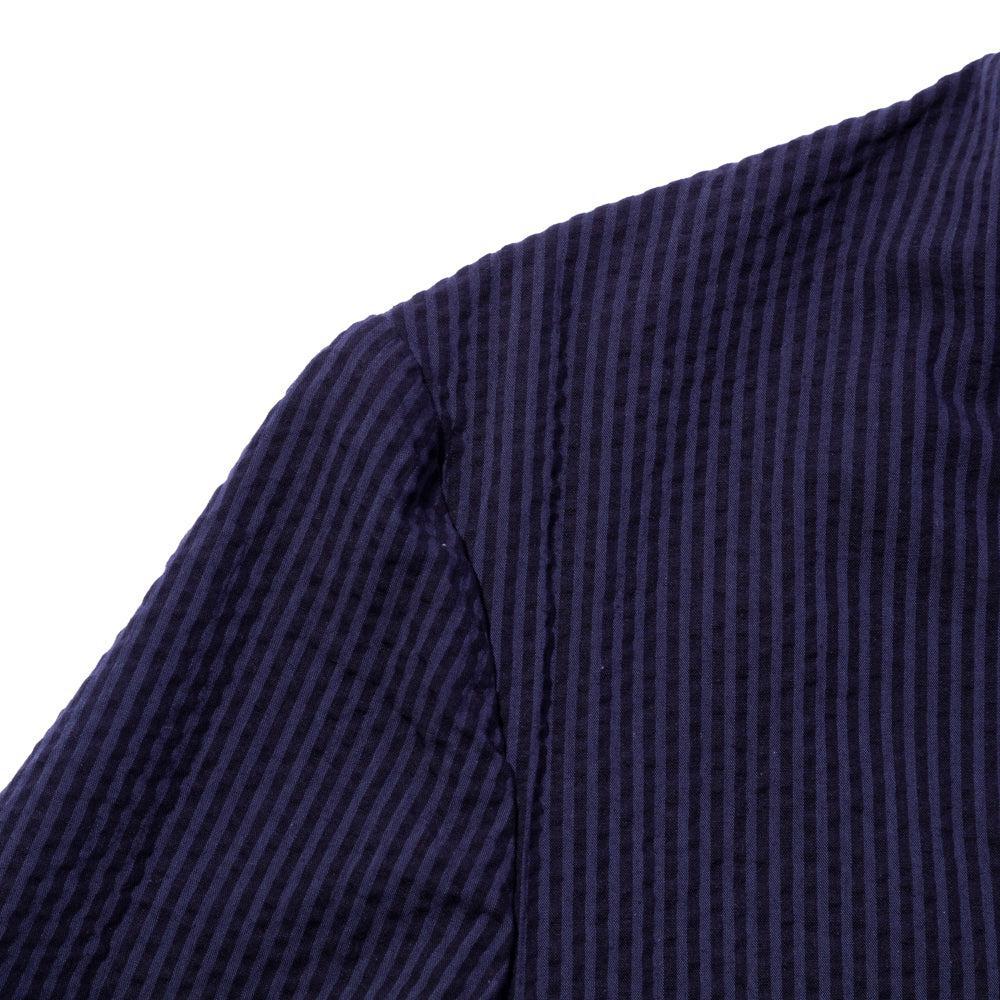 Soundman Grand Seersucker Jacket Blue x Navy-Jacket-Clutch Cafe