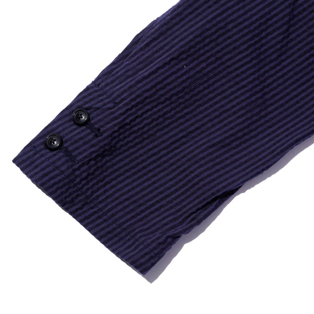 Soundman Grand Seersucker Jacket Blue x Navy-Jacket-Clutch Cafe